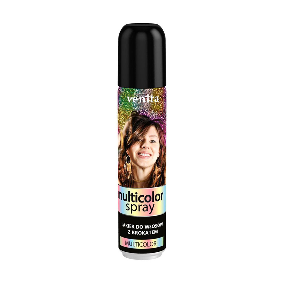 Лак для волосся Venita Multicolor Spray з різнобарвними блискітками, 75 мл